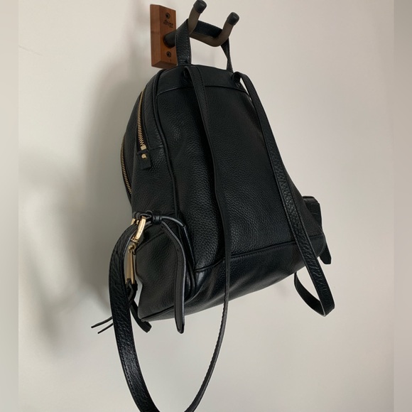 Michael Kors Black Leather Backpack Purse - Picture 3 of 10